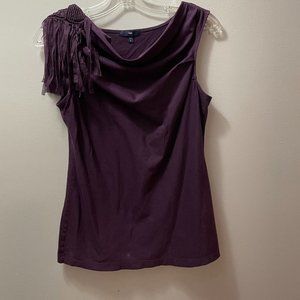 Brand New -Gap Ladies Purple Shirt Cowl Neck, Sleeveless Size Small